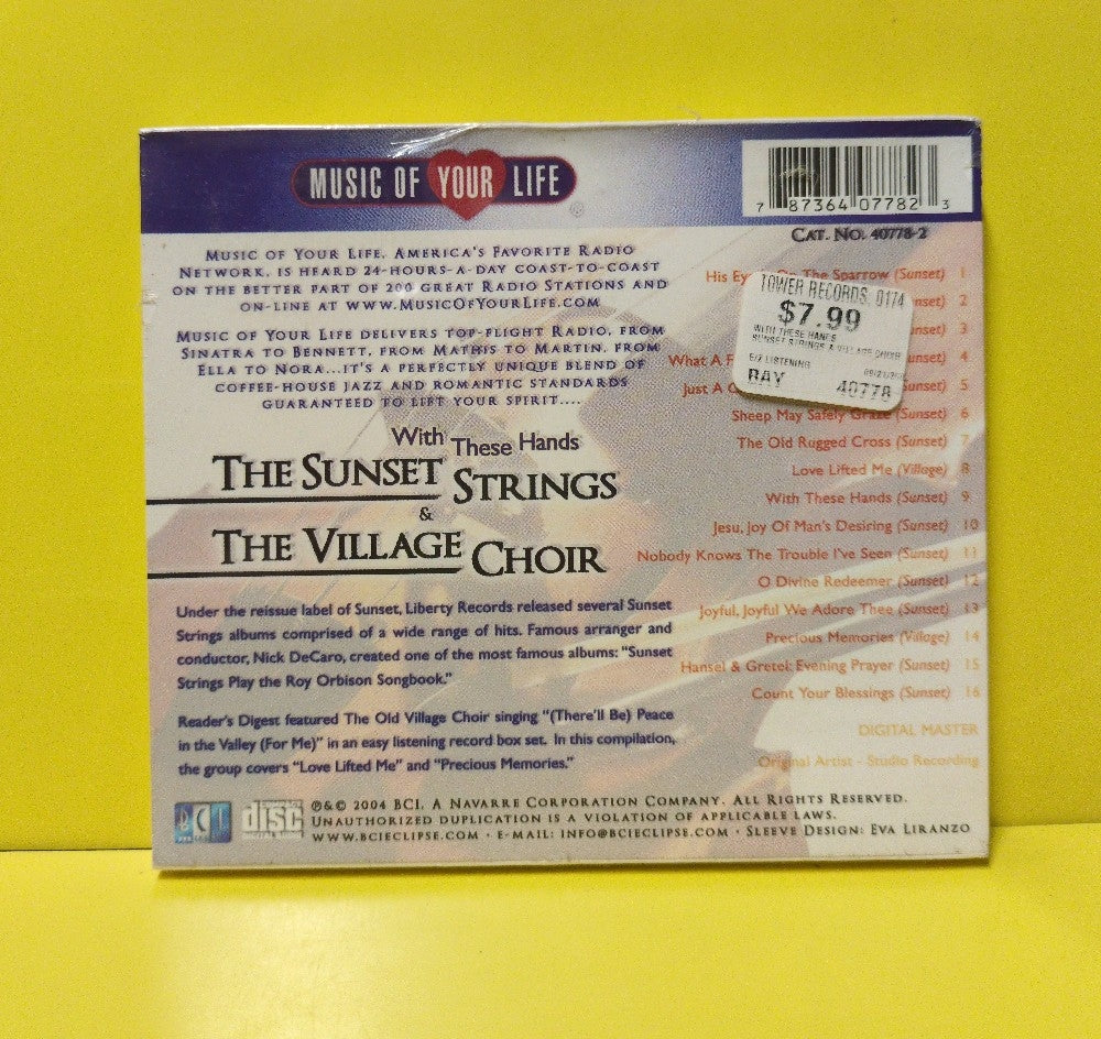 The Sunset Strings & The Village Choir - With These Hands - 2004 - 40778-2 - New - Sealed - CDs