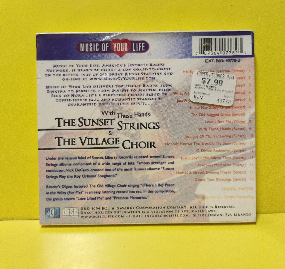 The Sunset Strings & The Village Choir - With These Hands - 2004 - 40778-2 - New - Sealed - CDs