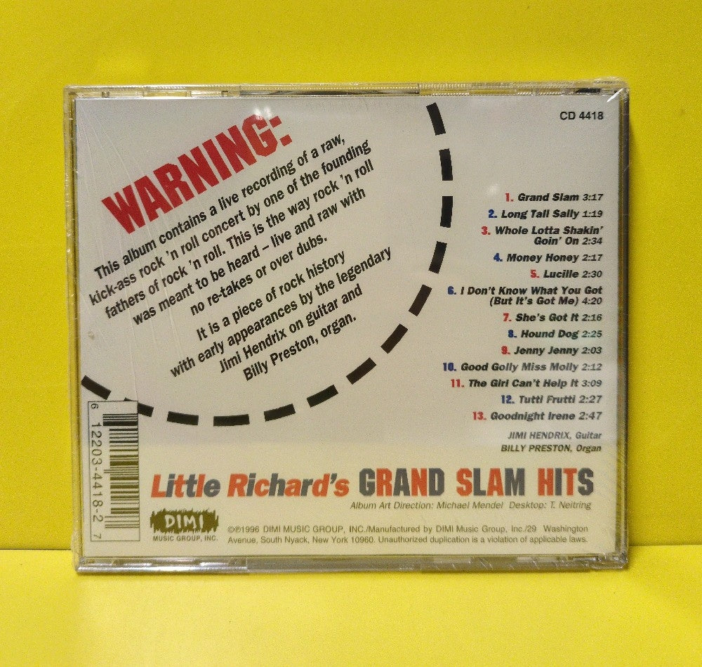 Little Richard - Little Richard's Grand Slam Hits - 1996 - CD 4418 - New - Sealed - CDs
