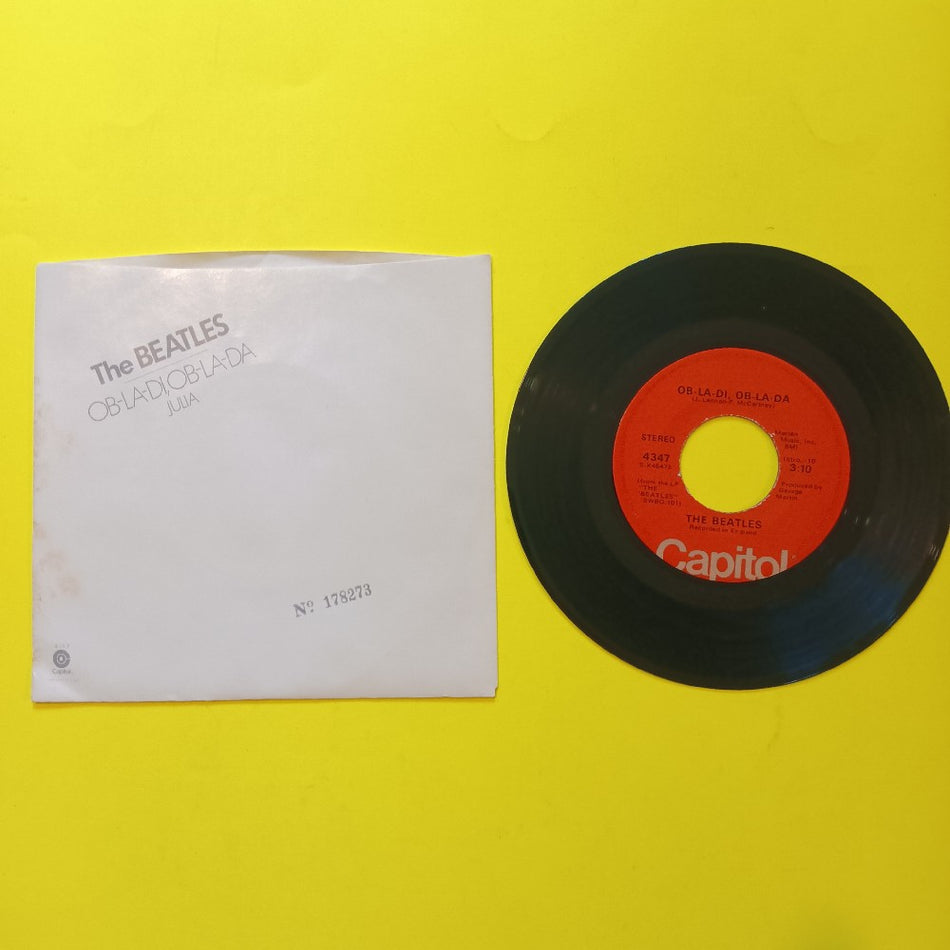 The Beatles - Ob-La-Di Ob-La-Da 7" Numbered - 1976 - Capitol 4347 - Used - VG++ - Vinyl