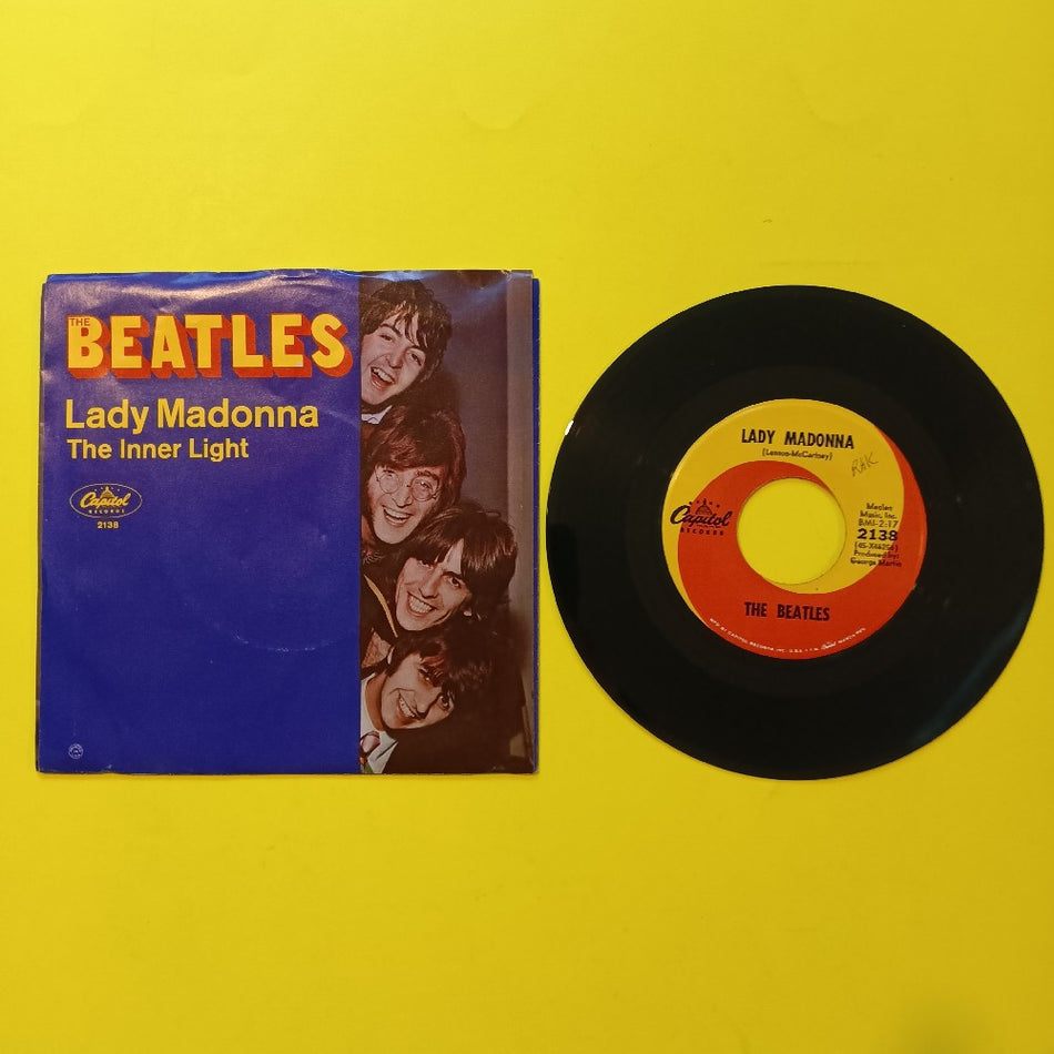 The Beatles - Lady Madonna / Inner Light 7" - 1968 - Capitol 2138 - Used - VG++ - Vinyl