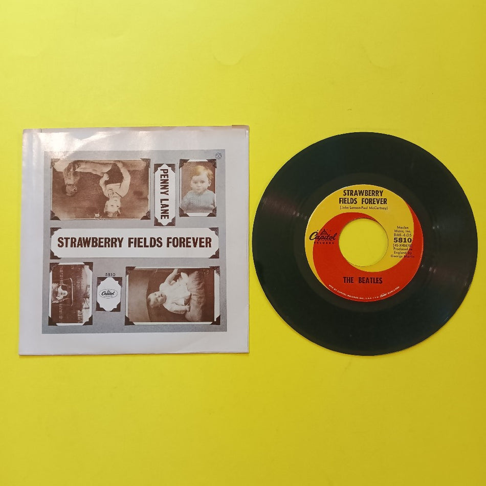 The Beatles  - Strawberry Fields Forever / Penny Lane 7" OG Misprint - 1967 - 5810 - Used - VG++ - Vinyl