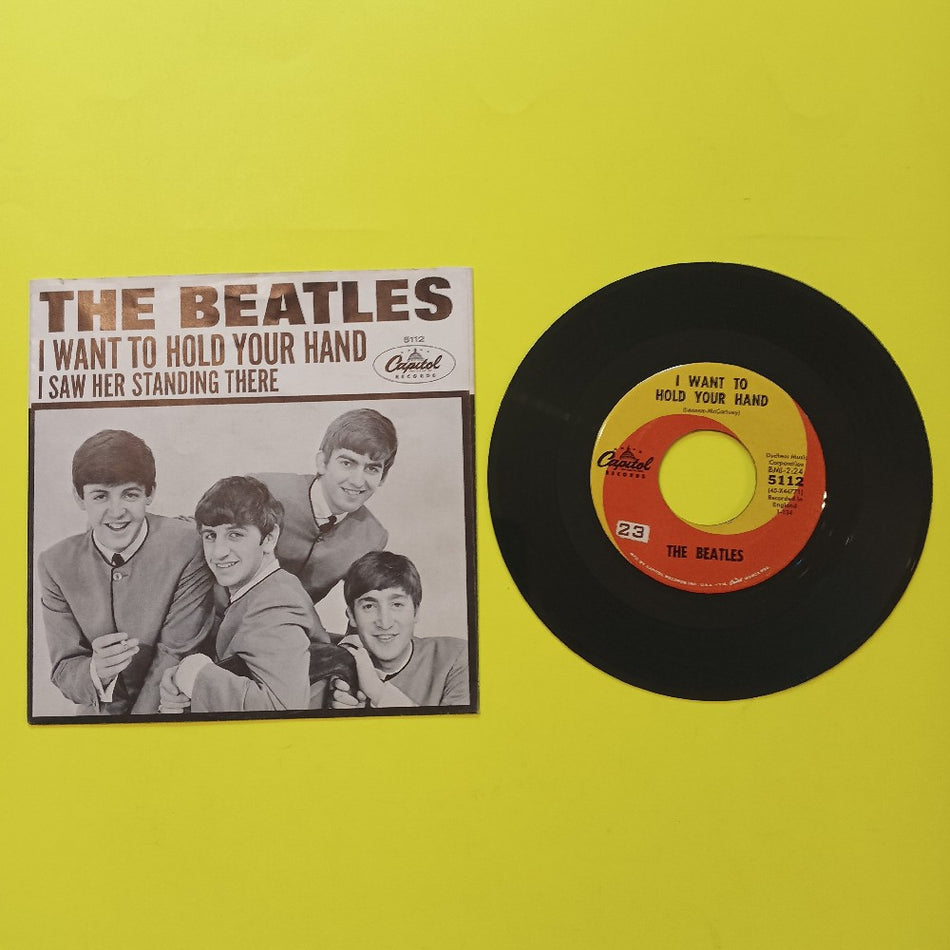The Beatles - I Want To Hold Your Hand OG 7" Hofer Credit - 1963 - Capitol 5112 - Used - VG+ - Vinyl