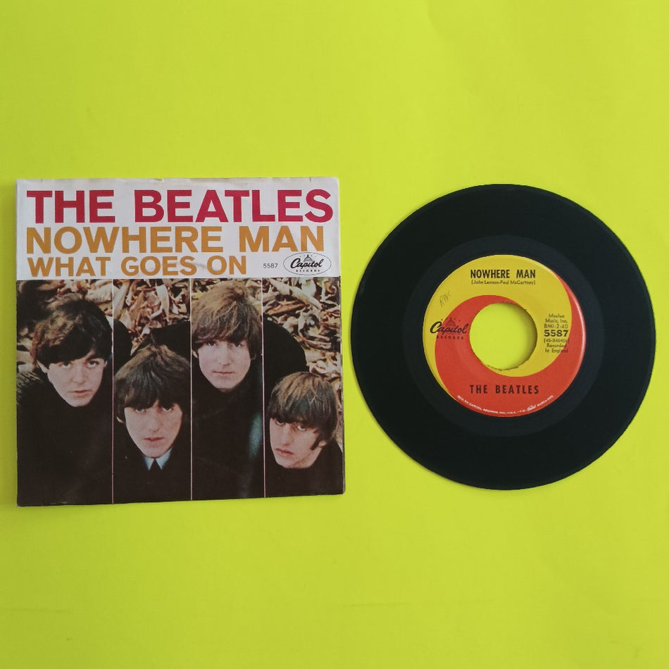 The Beatles - Nowhere Man / What Goes On 7" - 1966 - Capitol 5587 - Used - VG+ - Vinyl