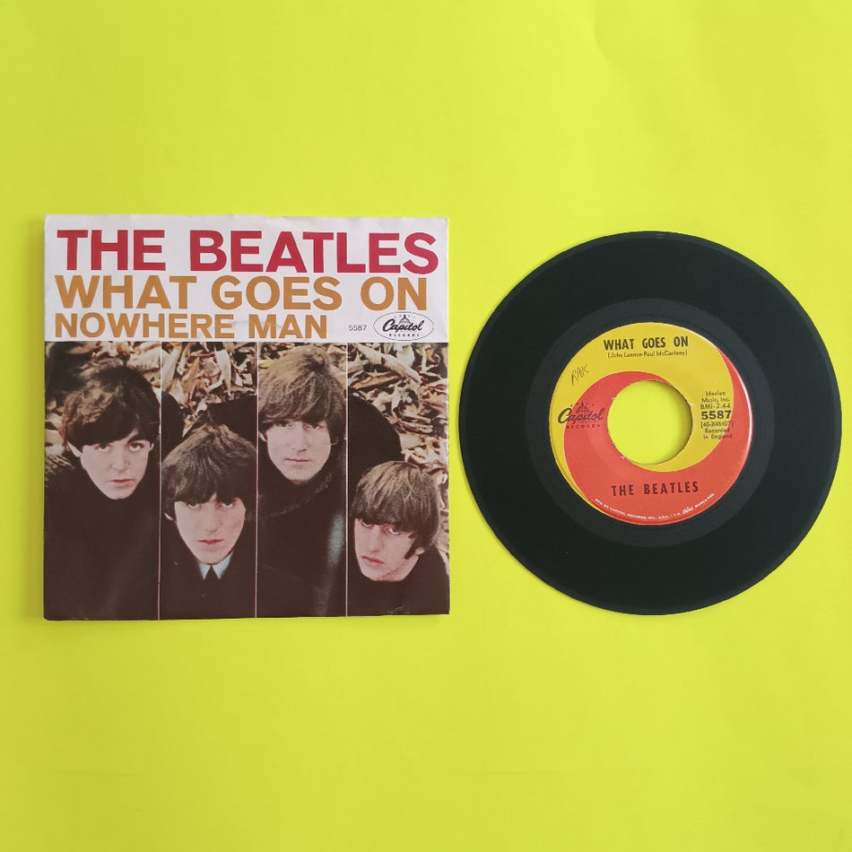 The Beatles - Nowhere Man / What Goes On 7" - 1966 - Capitol 5587 - Used - VG+ - Vinyl
