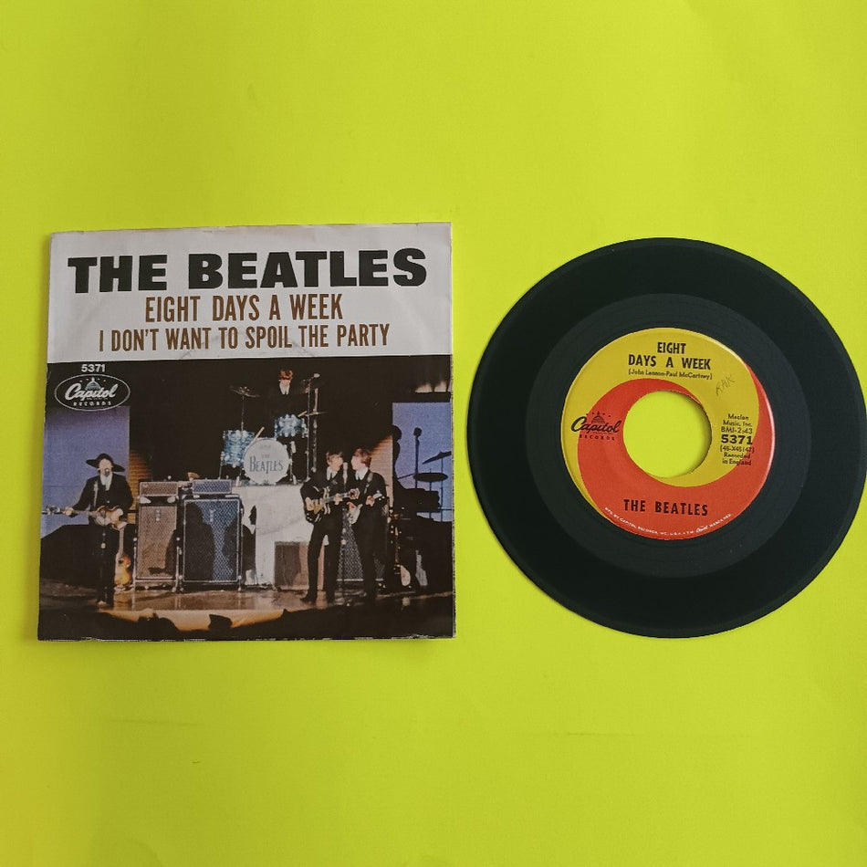 The Beatles  - Eight Days A Week / I Don't Want To... 7" - 1965 - 5371 Used - VG+ - Vinyl