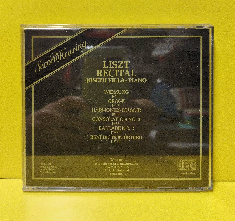 Joseph Villa - Liszt Recital - 1984 - GS 9001 - Used - EX - CDs