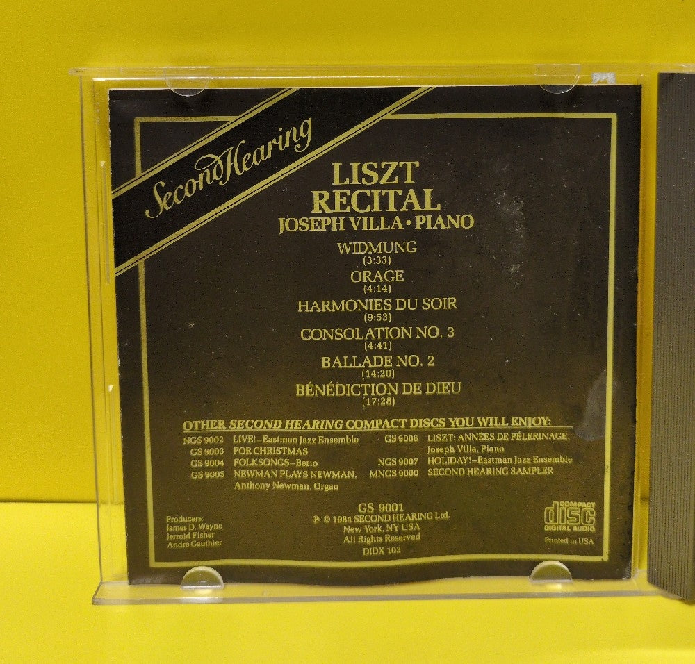 Joseph Villa - Liszt Recital - 1984 - GS 9001 - Used - EX - CDs