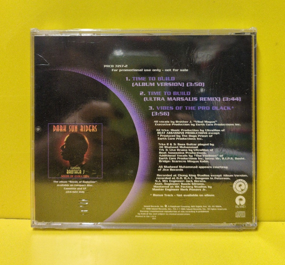 Dark Sun Riders - Time To Build - 1996 - PRCD 7217-2 - New - Sealed - CDs - Promo