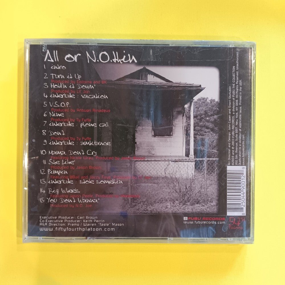 54th Platoon - All Or Nothin' - 2003 - FBE-CD-9001 - New - Sealed - CDs