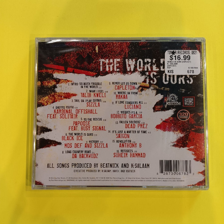 K-Salaam With Beatnick - The World Is Ours - 2006 - REX00678 - New - Sealed - CDs