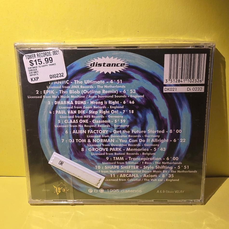 Various - Distance To Happy Trance - 1995 - Di0232 - New - Sealed - CDs