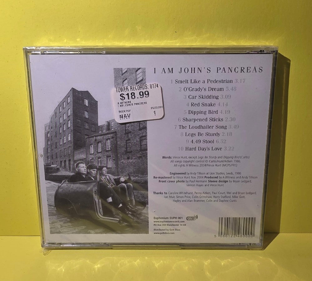 A Witness - I Am John's Pancreas - 2004 - EUPH 001 - New - Sealed - CDs