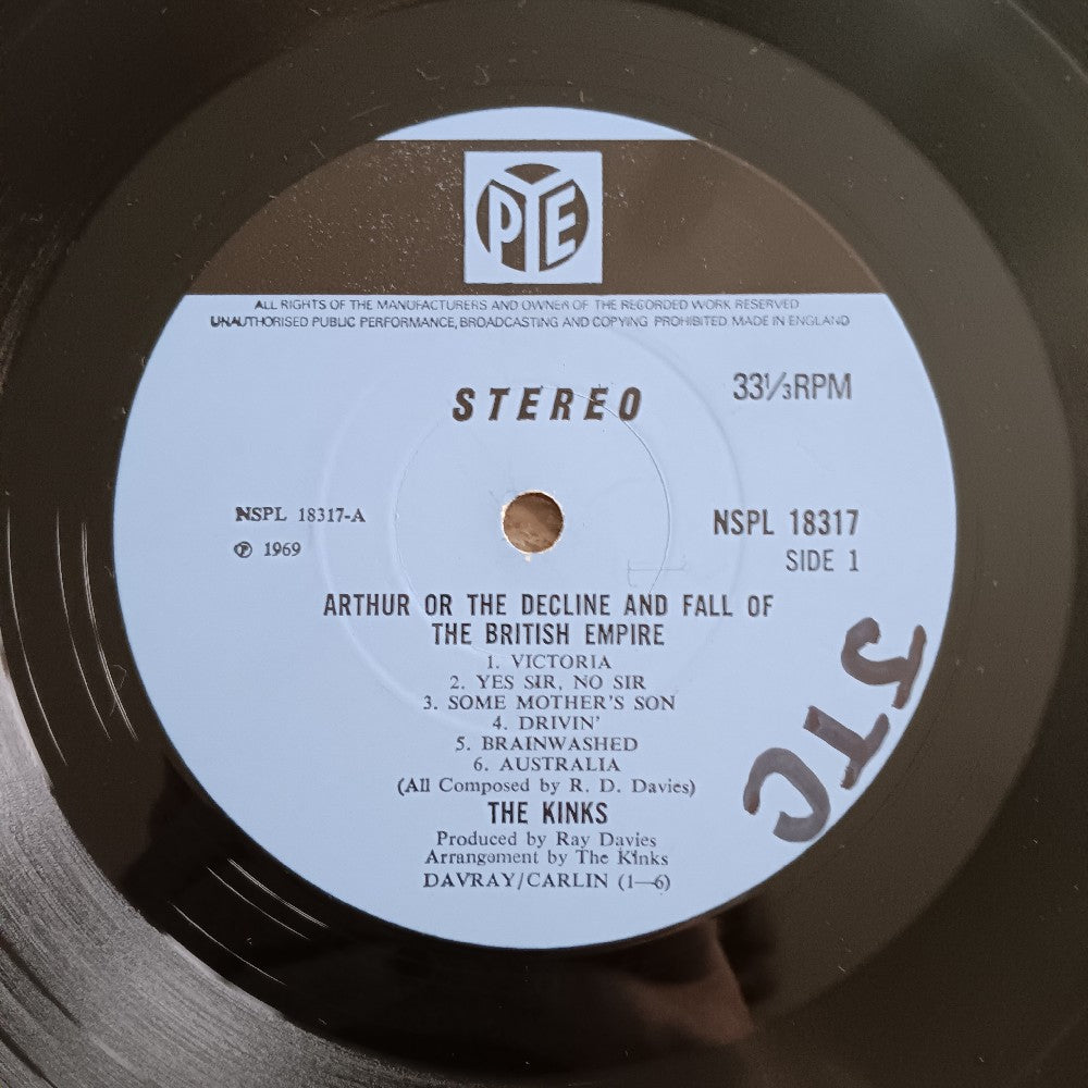 The Kinks - Arthur Or The Decline OG UK Stereo Unipak - 1969 - NSPL 18317 - Used - VG++ - Vinyl