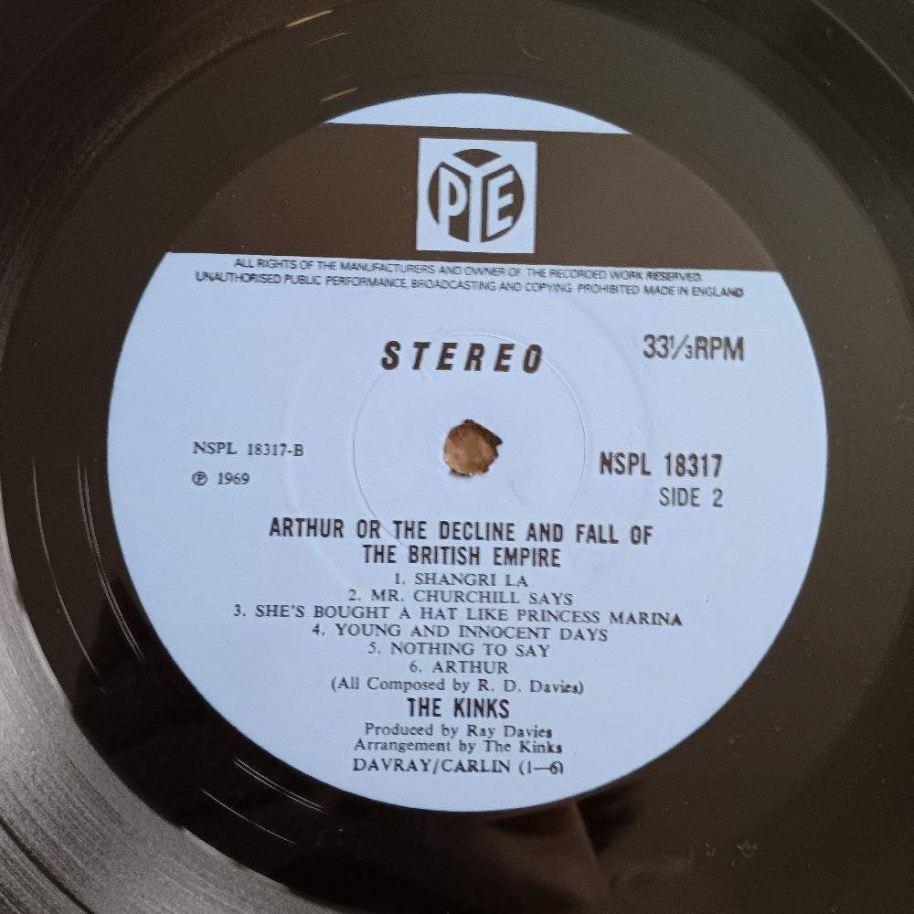 The Kinks - Arthur Or The Decline OG UK Stereo Unipak - 1969 - NSPL 18317 - Used - VG++ - Vinyl
