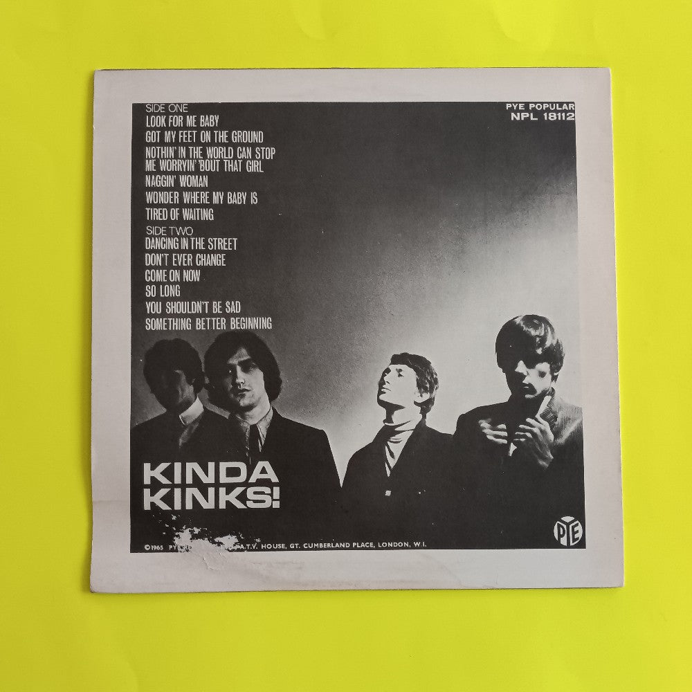 The Kinks - Kinda Kinks UK 80s Reissue - NPL 18112 - Used - VG++ - Vinyl