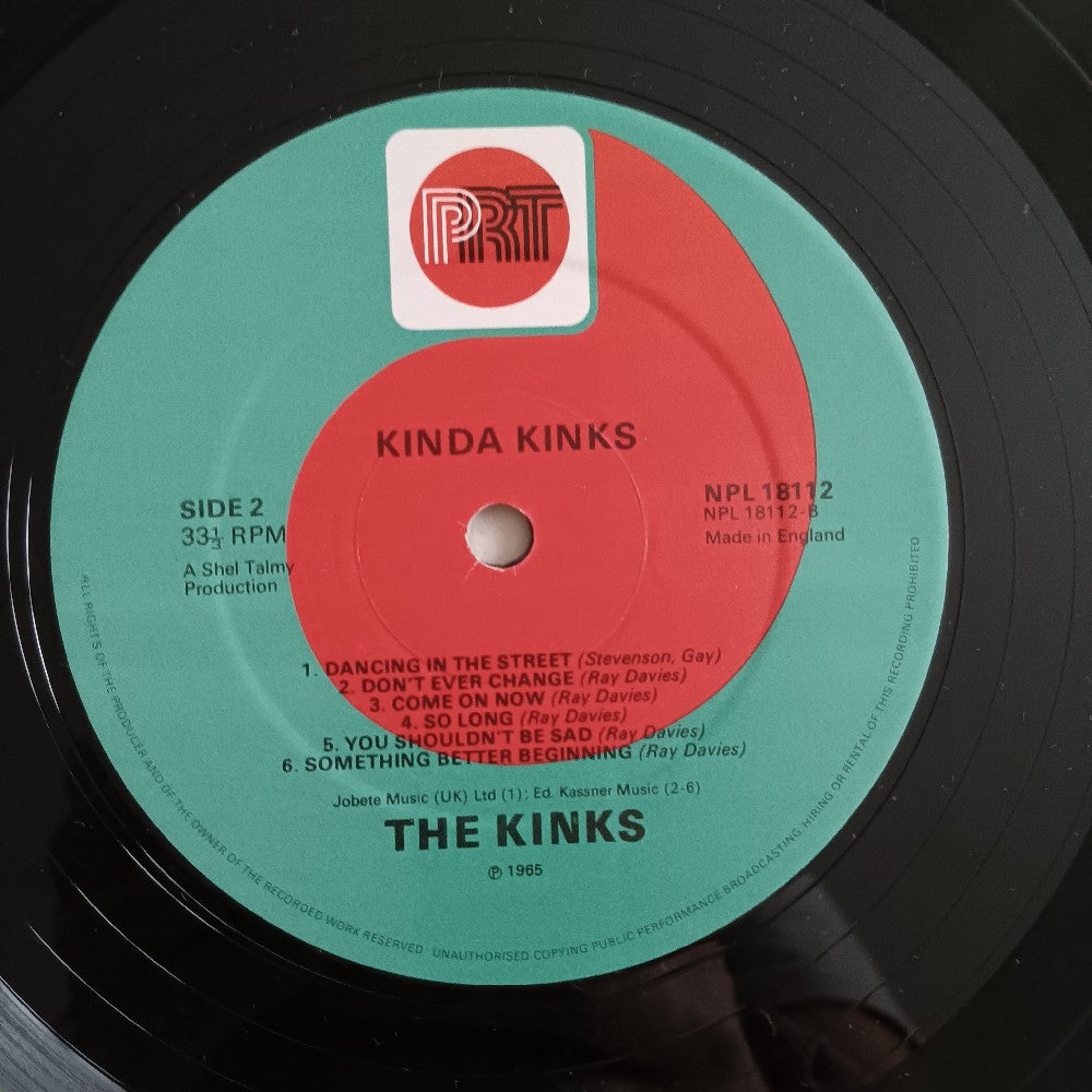 The Kinks - Kinda Kinks UK 80s Reissue - NPL 18112 - Used - VG++ - Vinyl