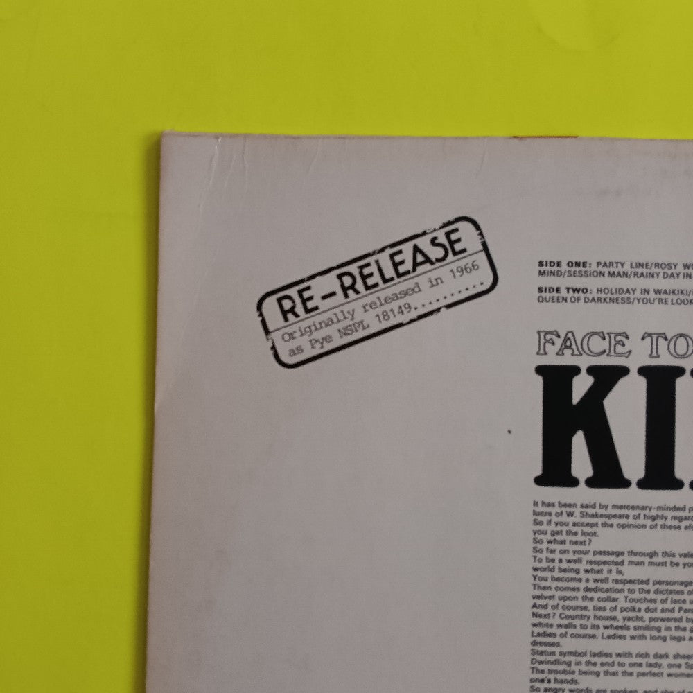 The Kinks - Face To Face Germany Mono PRT - 1981 - 200 731 - Used - VG++ - Vinyl