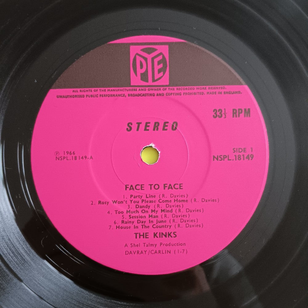 The Kinks - Face To Face UK OG Stereo - 1966 - NSPL 18149 - Used - VG++ - Vinyl