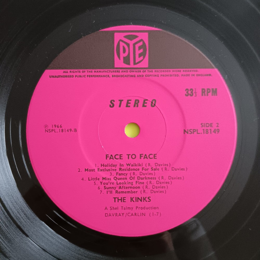 The Kinks - Face To Face UK OG Stereo - 1966 - NSPL 18149 - Used - VG++ - Vinyl