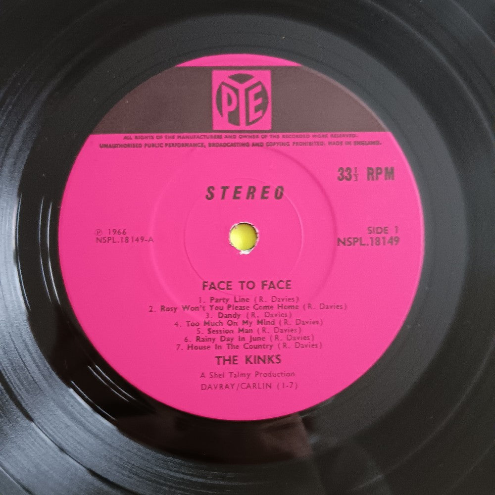 The Kinks - Face To Face UK OG Stereo - 1966 - NSPL 18149 - Used - VG++ - Vinyl