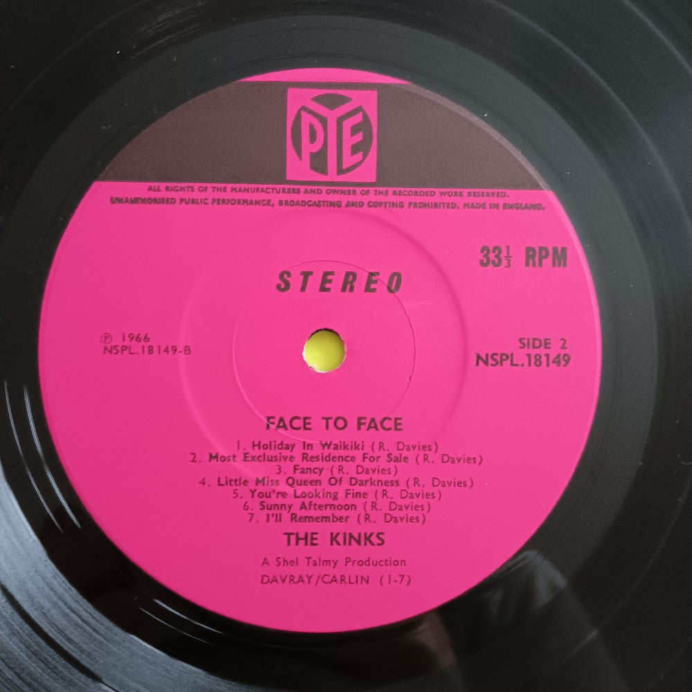 The Kinks - Face To Face UK OG Stereo - 1966 - NSPL 18149 - Used - VG++ - Vinyl