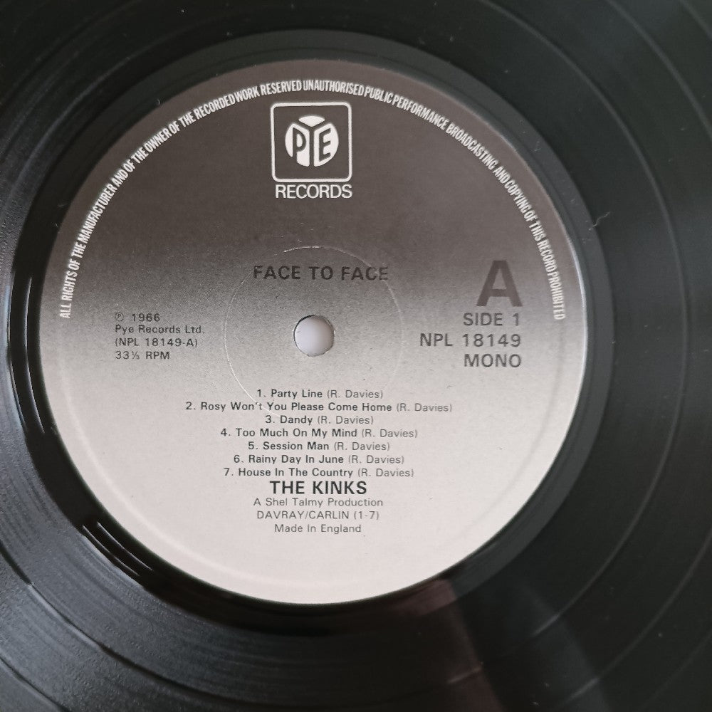 The Kinks - Face To Face UK Mono - 1979 - NPL 18149 - Used - VG++ - Vinyl
