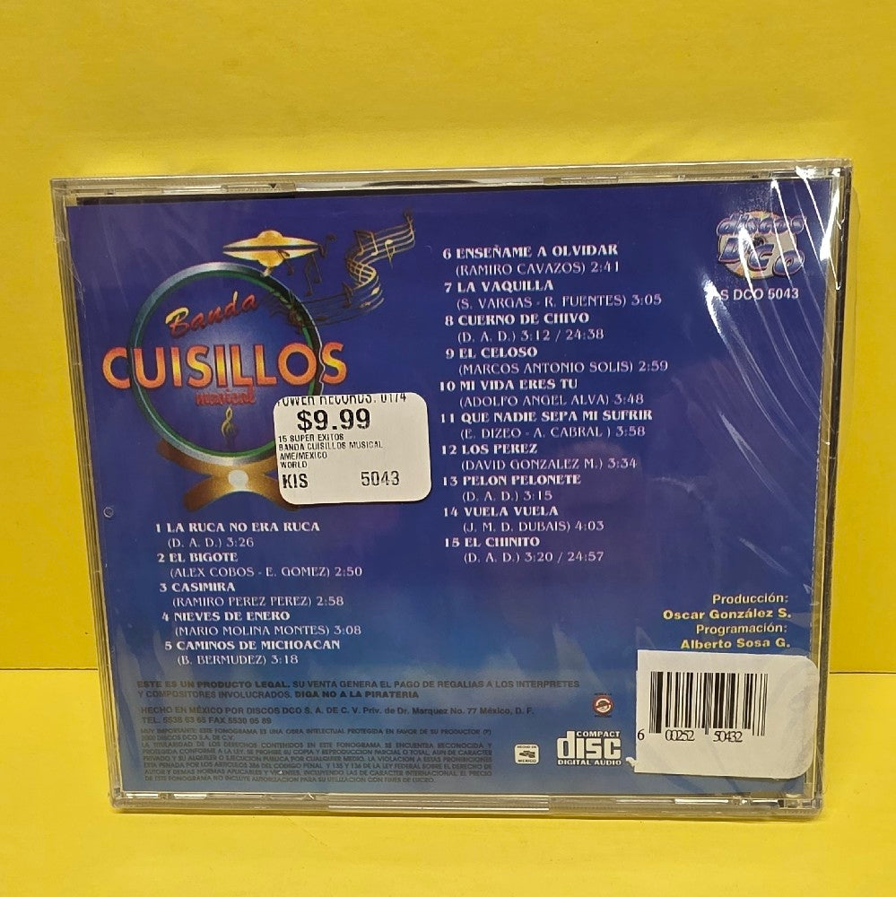 Various  - Banda Cuisillos Musical - 15 Super Exitos - 2000 - S DCO 5043 - New - Sealed - CDs