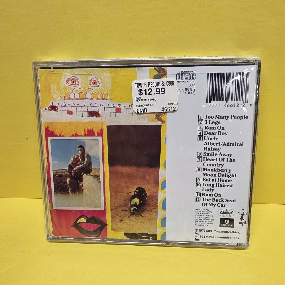 Paul & Linda McCartney - Ram - CDP 7 46612 2 - New - Sealed - CDs