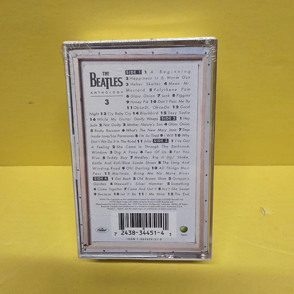 The Beatles - Anthology 3 - 1996 - 8 34451 4 - New - Sealed - Cassettes