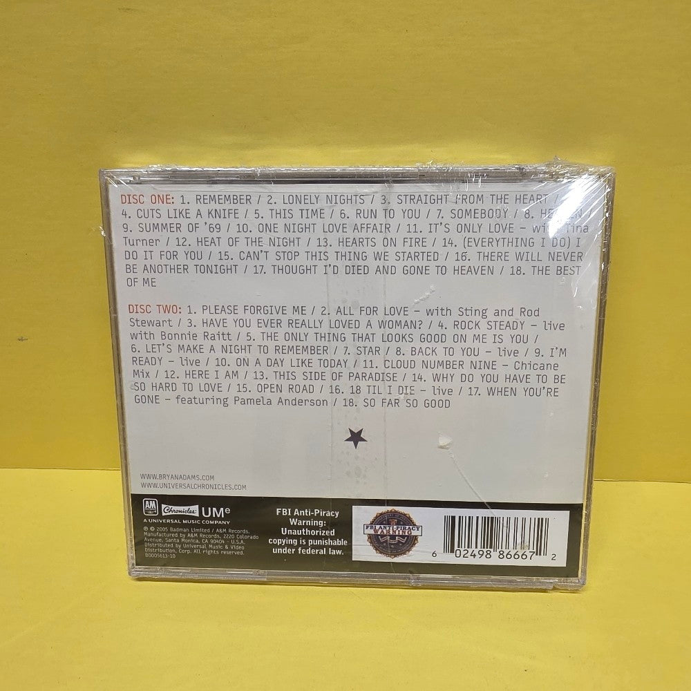 Bryan Adams - Anthology - 2005 - B000561310 - New - Sealed - CDs