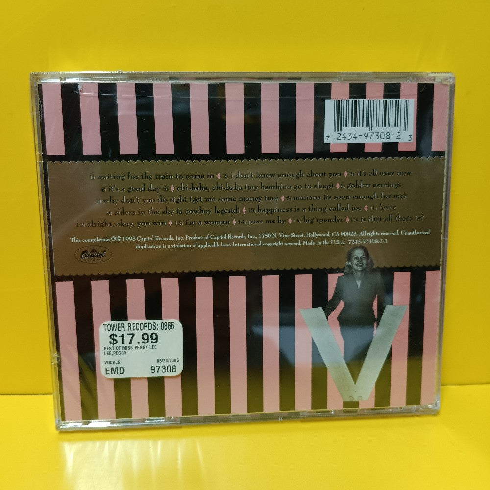 Peggy Lee - The Best Of Miss Peggy Lee - 1998 - 72434-97308-2-3 - New - Sealed - CDs