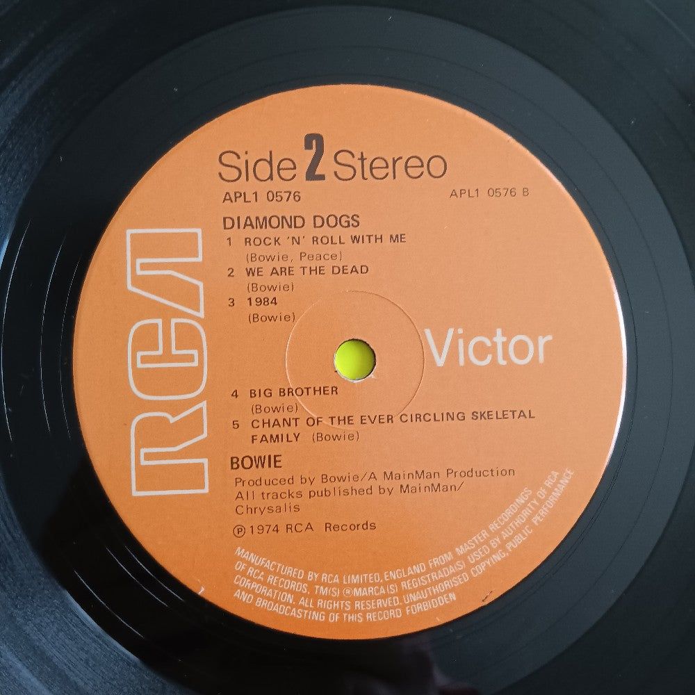 David Bowie - Diamond Dogs UK Orange - 1974 - APL1-0576 - Used - VG+ - Vinyl