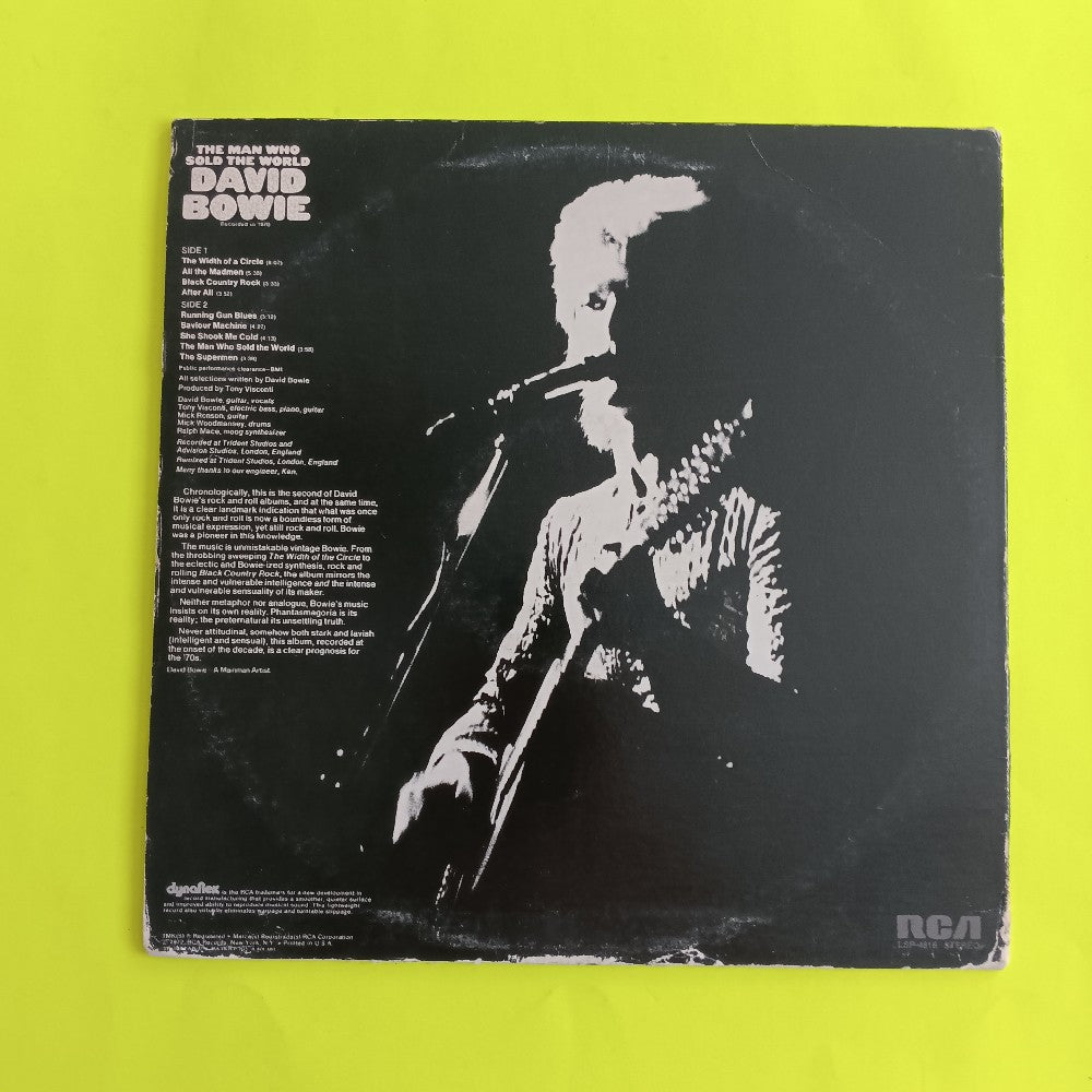 David Bowie - The Man Who Sold The World PROMO - 1972 - LSP 4816 - Used - VG++ - Vinyl