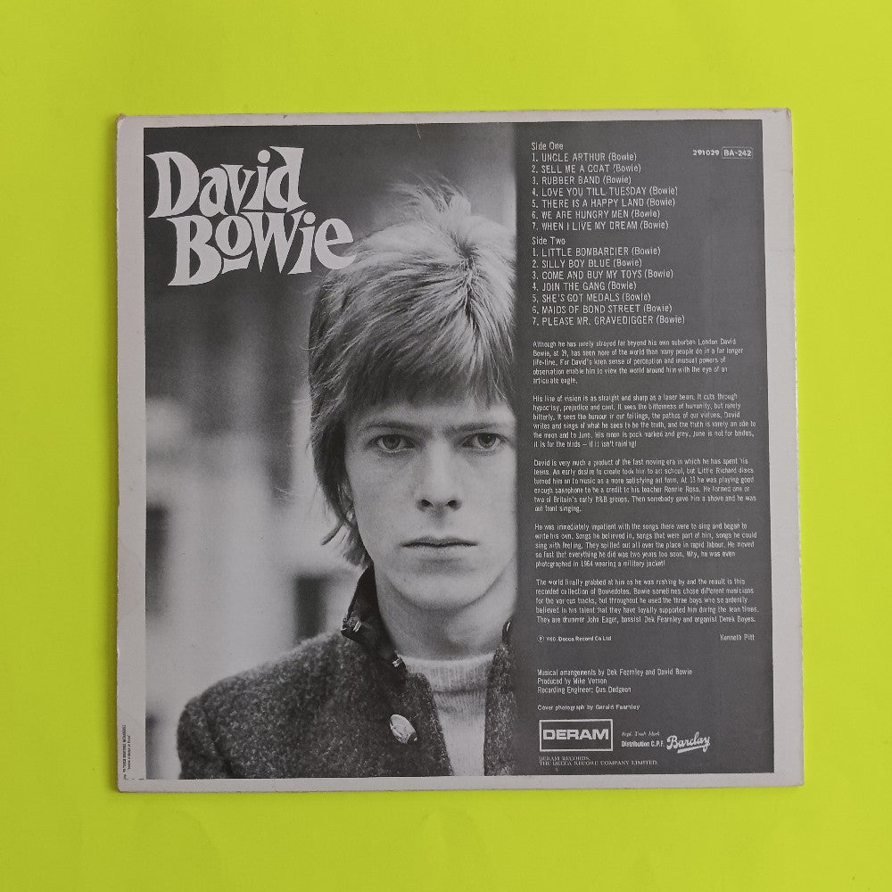 David Bowie - David Bowie Self Titled FRANCE - 1981 - Deram 291029 - Used - VG++ - Vinyl