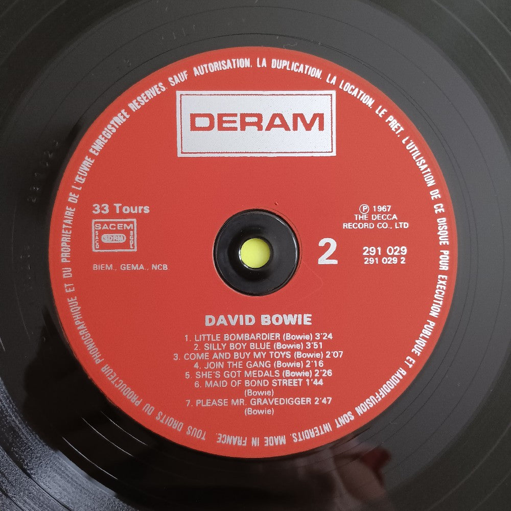 David Bowie - David Bowie Self Titled FRANCE - 1981 - Deram 291029 - Used - VG++ - Vinyl