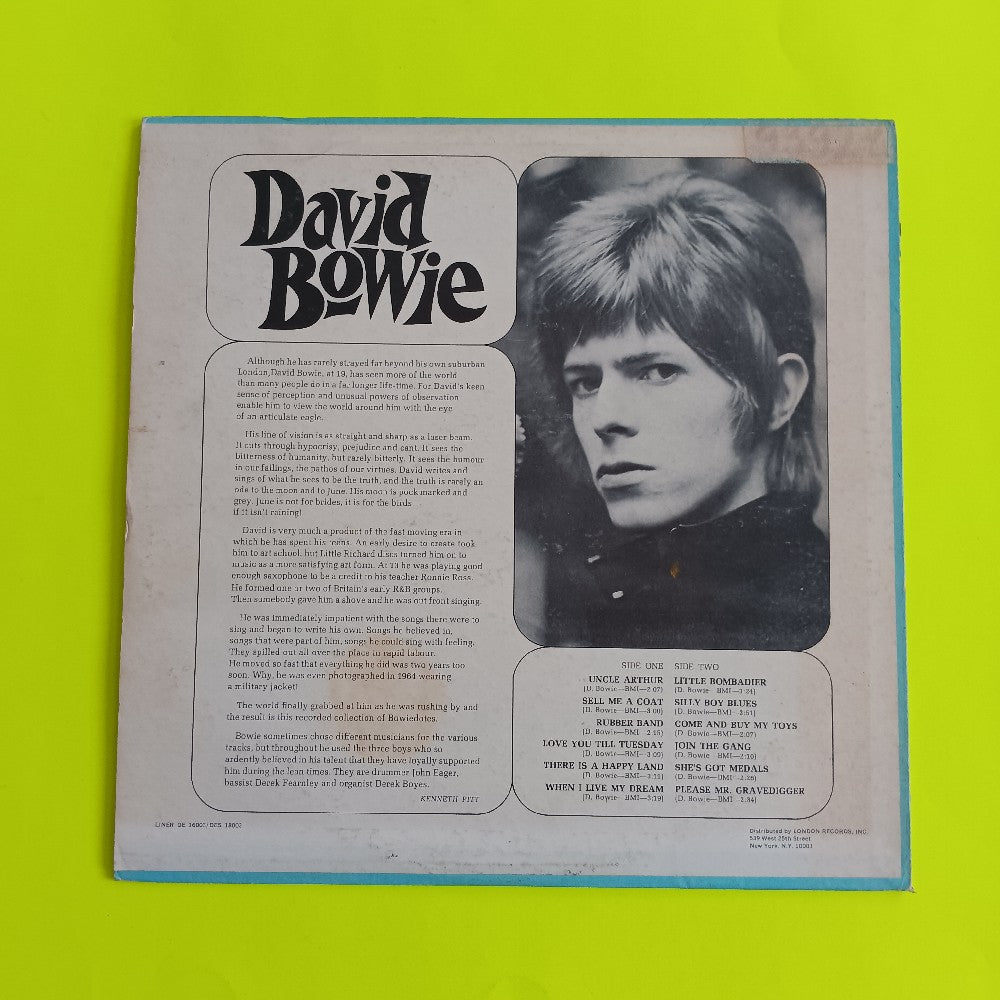 David Bowie - David Bowie Self Titled OG MONO PROMO - 1967 - DE 16003 - Used - VG++ - Vinyl