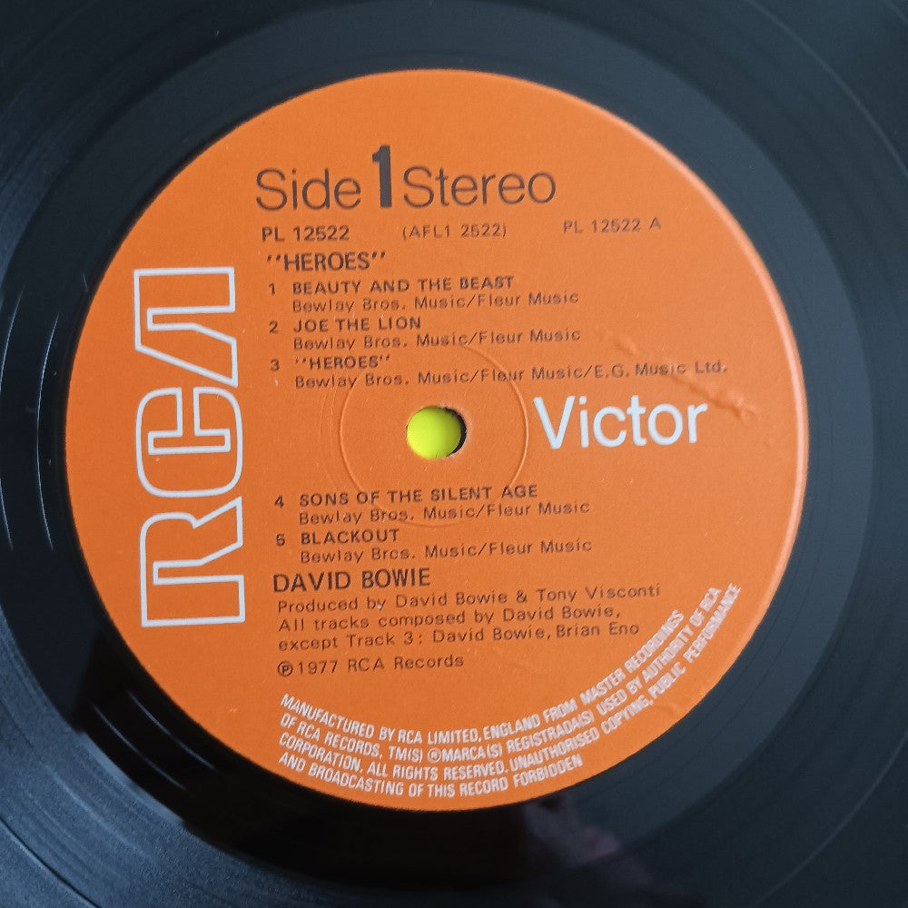 David Bowie - Heroes UK  - 1977 - PL 12522 - Used - VG++ - Vinyl