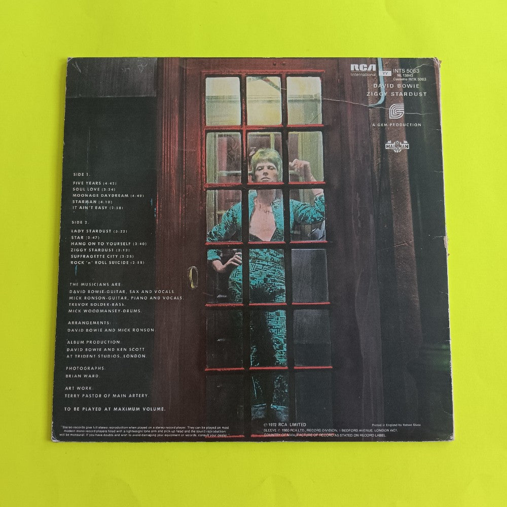 David Bowie - Ziggy Stardust & The Spiders From Mars UK - 1980 - INTS 5063 - Used - VG++ - Vinyl