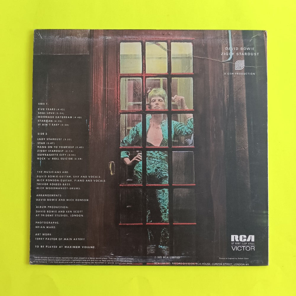 David Bowie - Ziggy Stardust & The Spiders From Mars UK OG - 1972 - SF 8287 - Used - VG+ - Vinyl