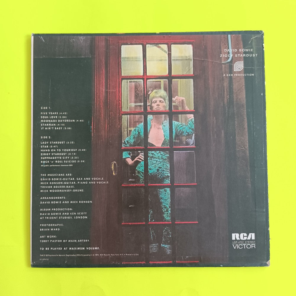 David Bowie - Ziggy Stardust & The Spiders From Mars US OG Dynaflex - 1972 - LSP 4702 - Used - VG++ - Vinyl