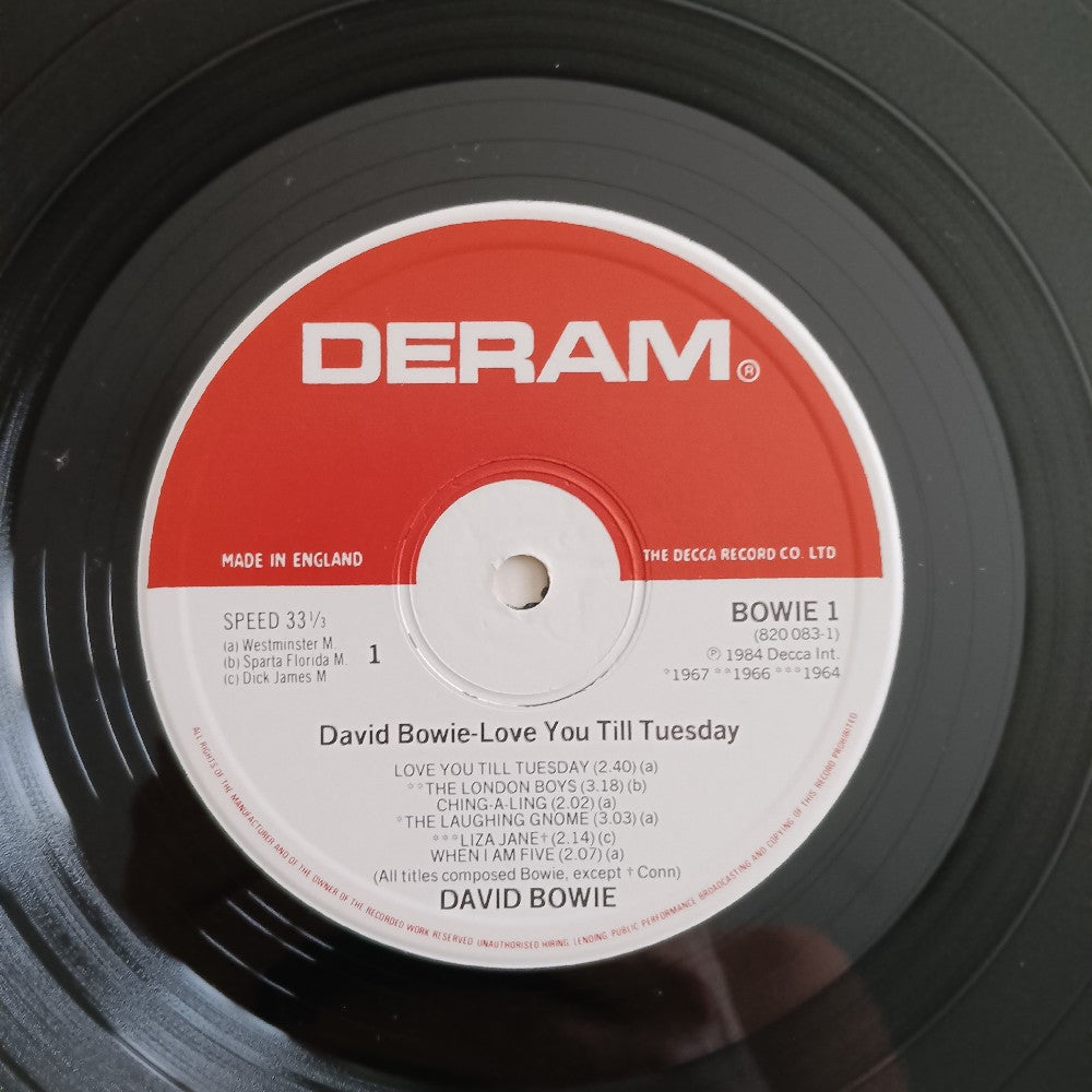 David Bowie - Love You Till Tuesday UK - 1984 - BOWIE 1 / 820 083-1 - Used - EX - Vinyl