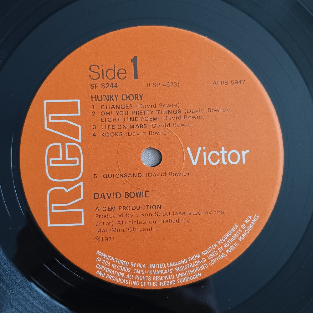 David Bowie - Hunky Dory UK - 1972 - SF 8244 - Used - VG++ - Vinyl