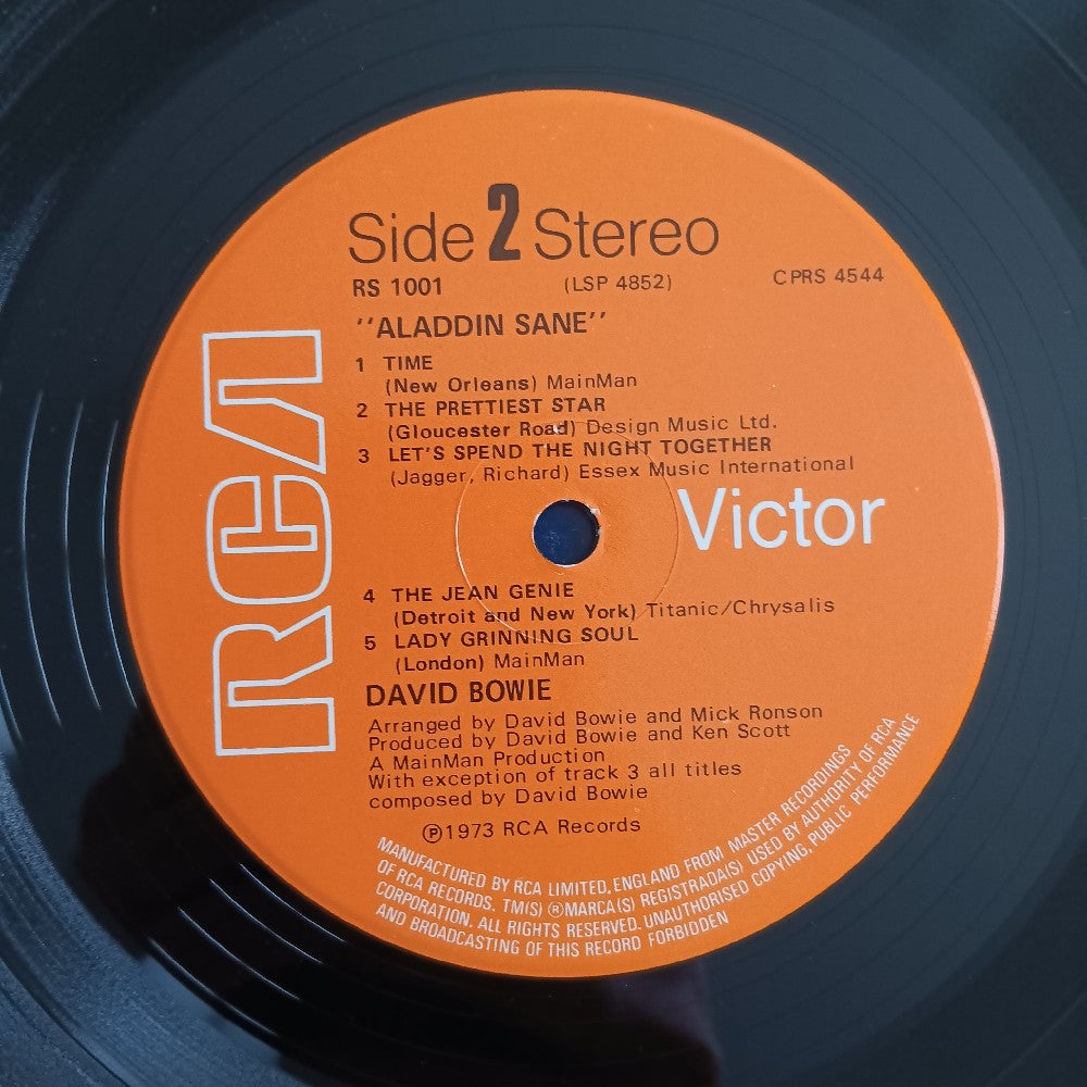 David Bowie - Aladdin Sane UK Fan Club Insert - 1973 - RS 1001 - Used - VG++ - Vinyl