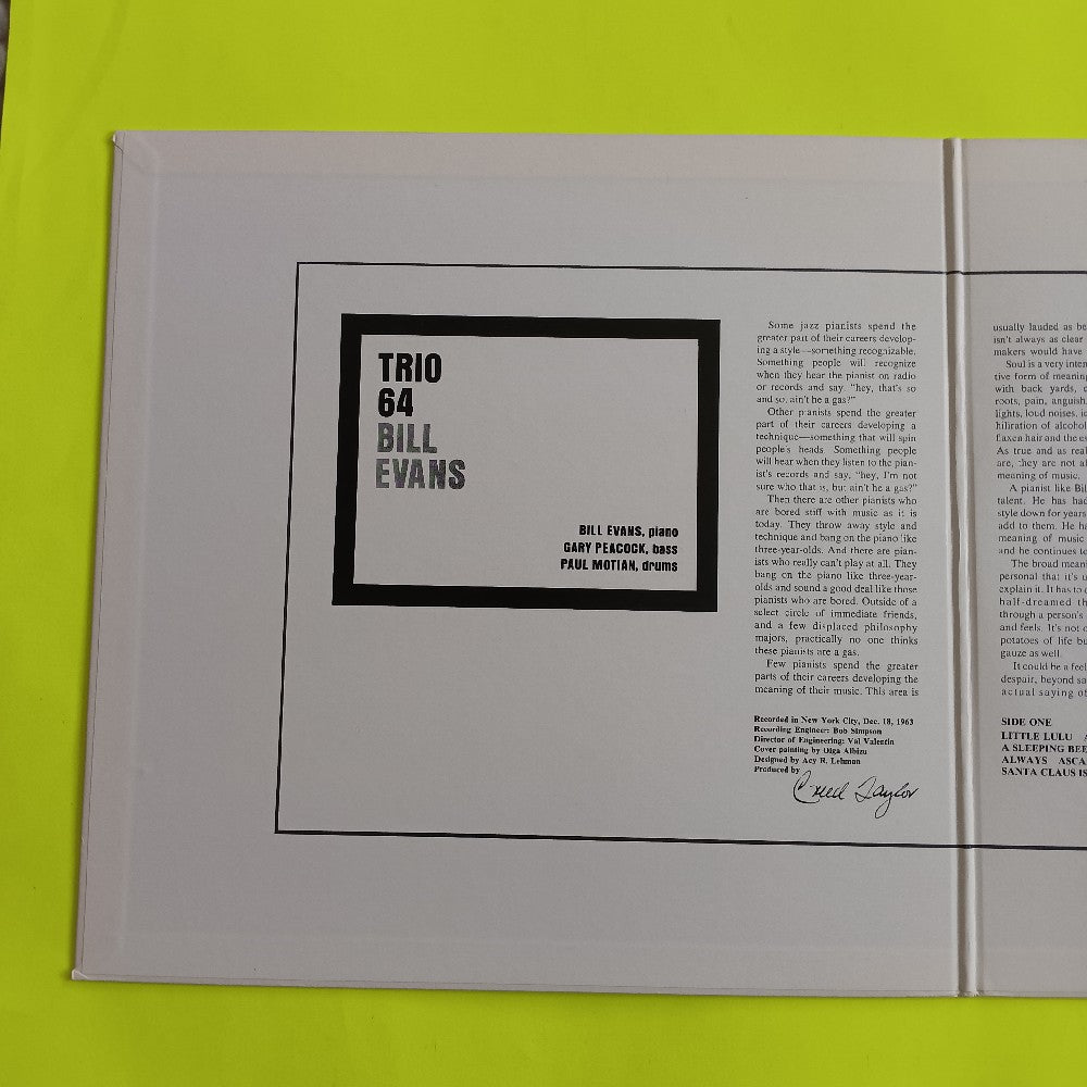 Bill Evans - Trio 64 JAPAN - 1981 - 23MJ 3033 - Used - EX - Vinyl