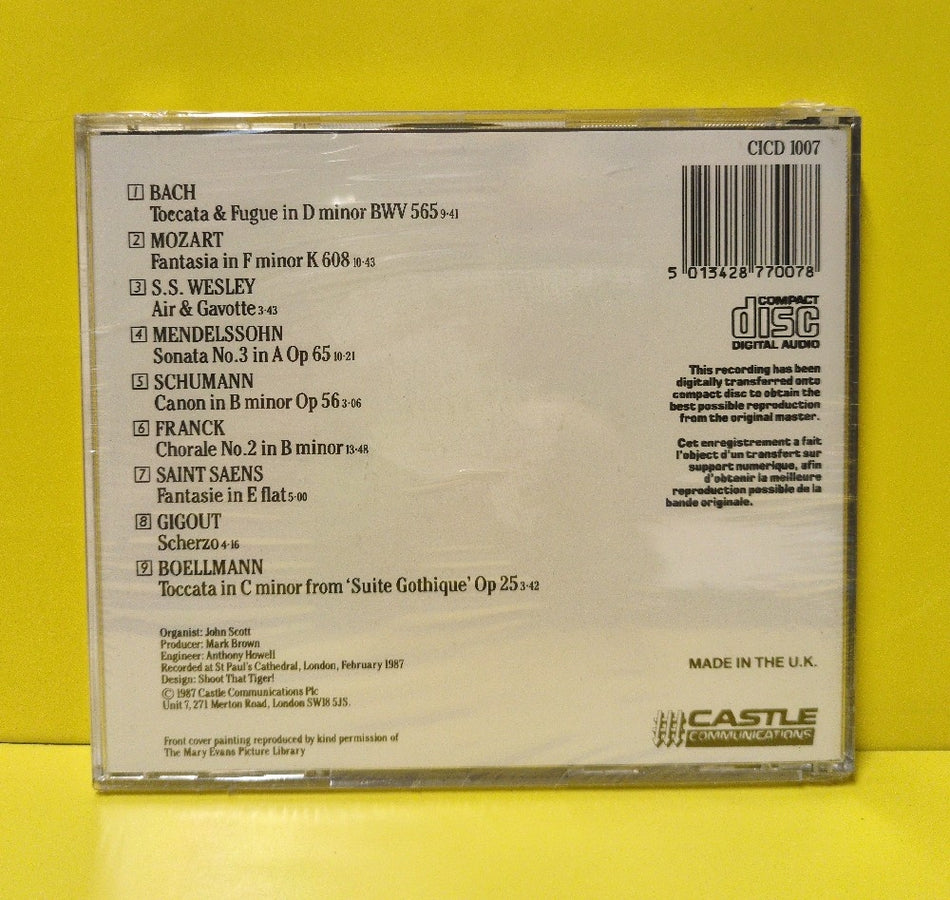 John Scott - Favourite Organ Works - 1987 - CICD 1007 - New - Sealed - CDs - UK Import