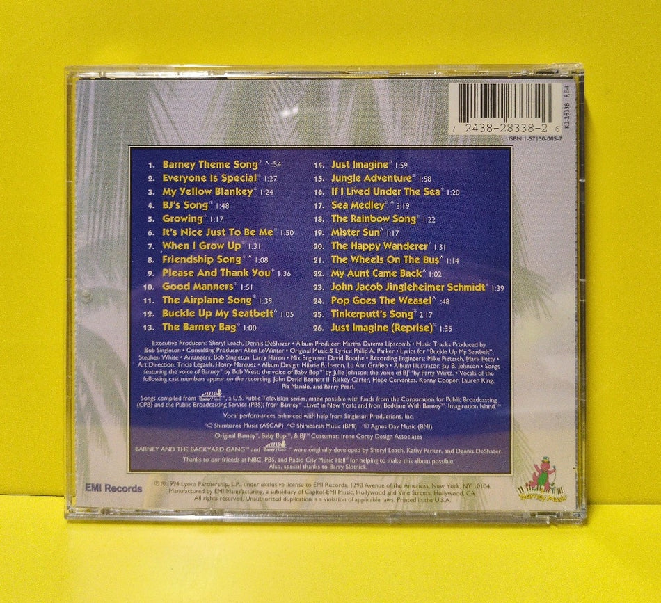 Barney - Barney's Favorites Vol. 2 (Featuring Songs From Imagination Island) - 1994 - K2-28338 RE-1/7243 8 28338 2 6 - Used - VG++ - CDs - Reissue