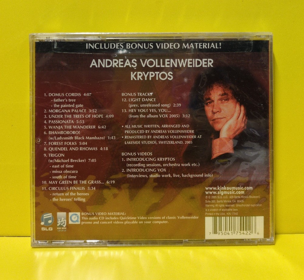 Andreas Vollenweider - Kryptos - 2005 - KIN 17542 - New - Sealed - CDs - Reissue - Remastered