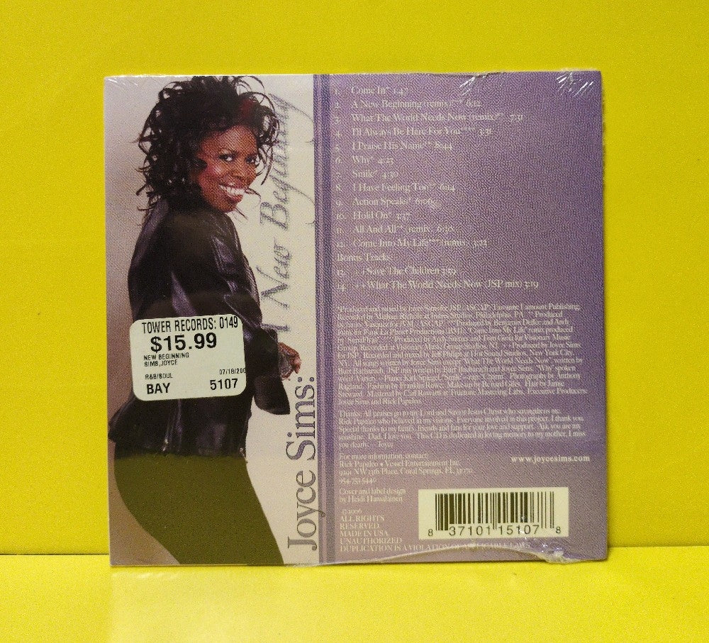 Joyce Sims - A New Beginning - 2006 - 5107 - New - Sealed - CDs - Bonus Track Version