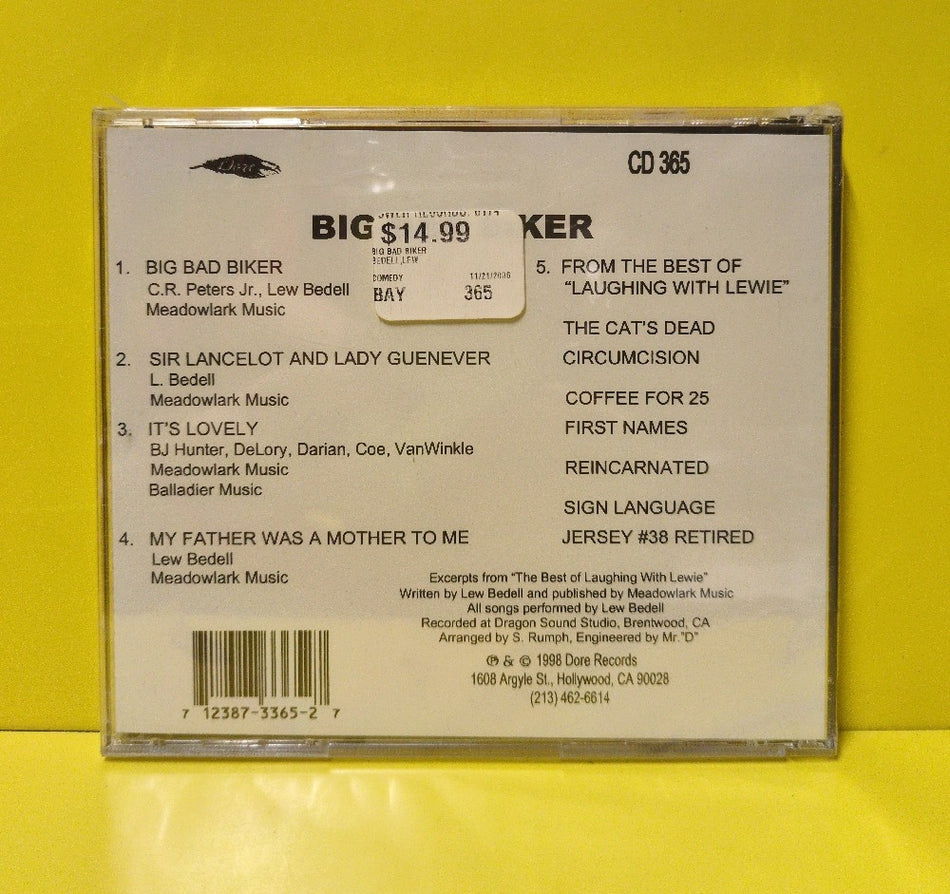 Lew Bedell - Big Bad Biker - 1998 - CD 365 - New - Sealed - CDs